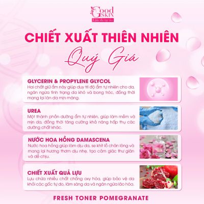 Fresh Toner Pomegranate - Tinh Chất Thanh Khiết Cho Làn Da Rạng Ngời